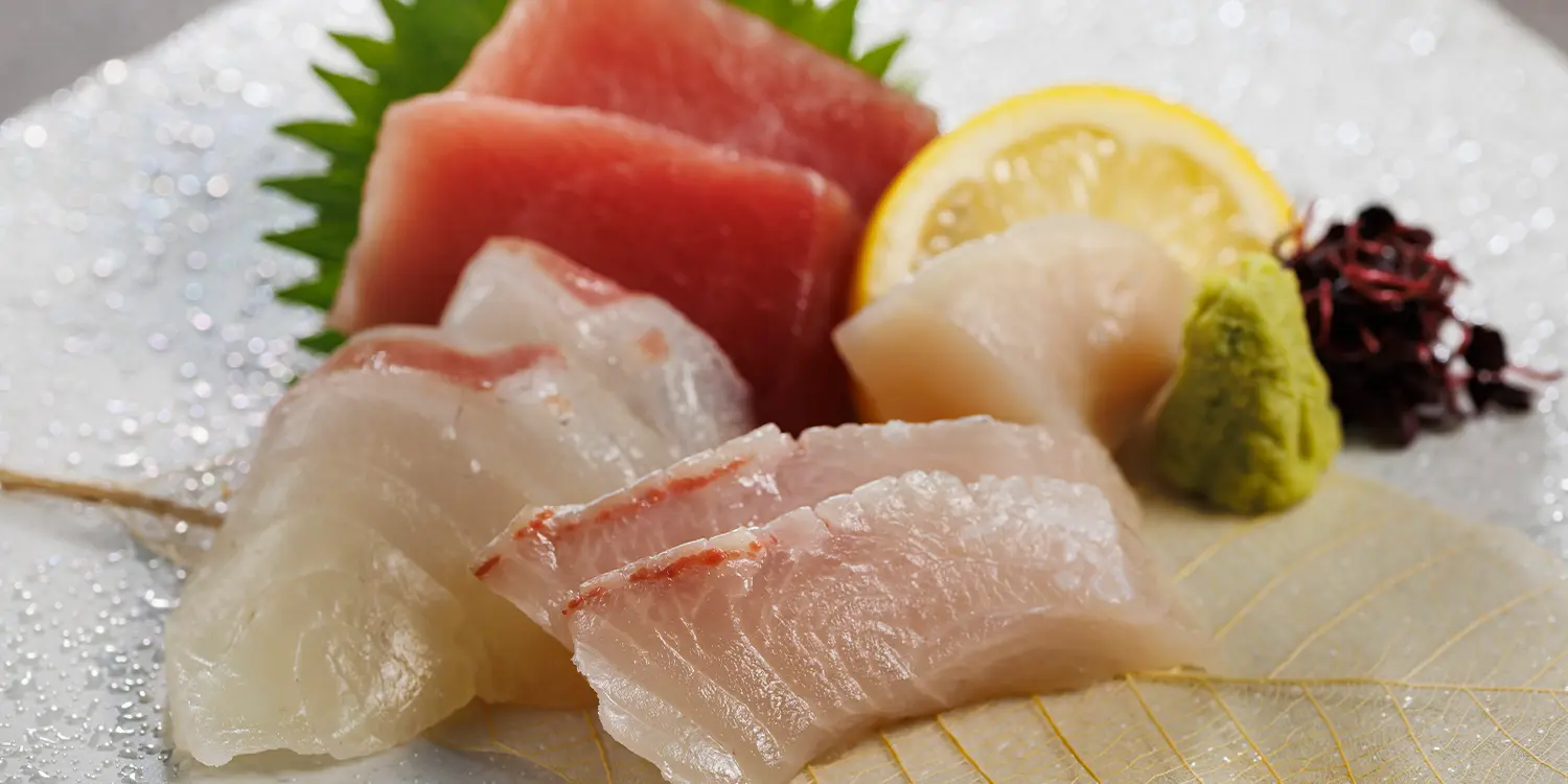 【土地の恵み会席】お造り一例